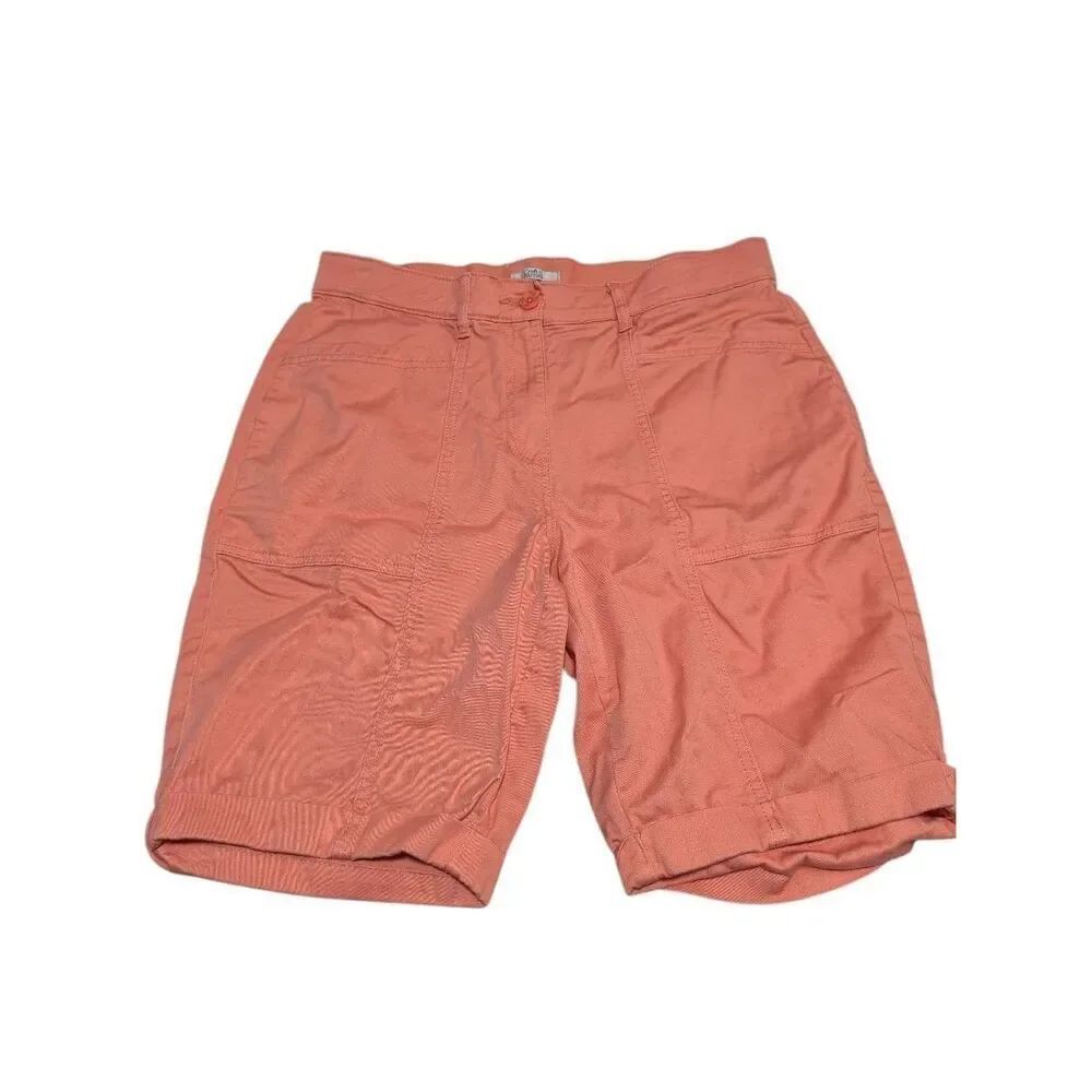 Croft & Barrow Shorts Womens Size 10 Dusty Rose Natural Fit Weathered Stretch Wa